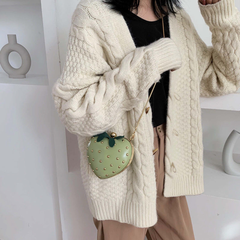 Wholesale PU Strawberry Messenger Bag